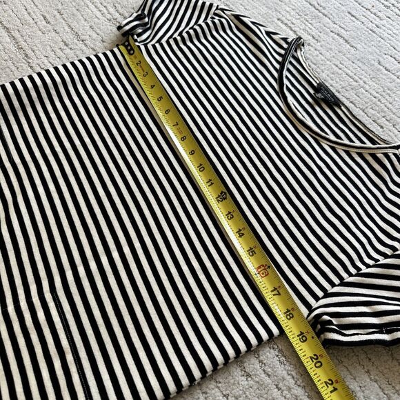 Lucky Brand Black & White Striped Mini T Shirt Dress Womens Size XS Short Sleeve - Picture 8 of 11